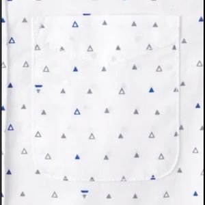 Baby and Toddler long sleeve Triangle Print Poplin button down Shirt